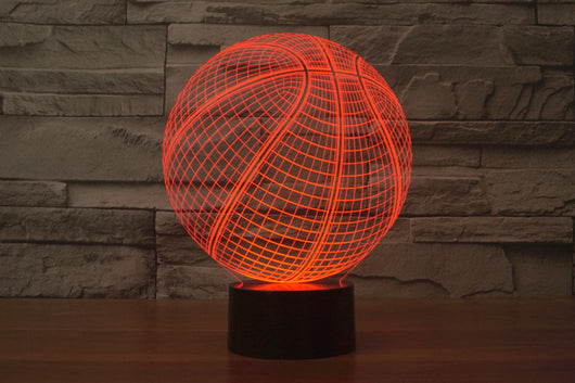 Lámpara 3D de Baloncesto con Ilusión Óptica y Luces Coloridas - Image 5