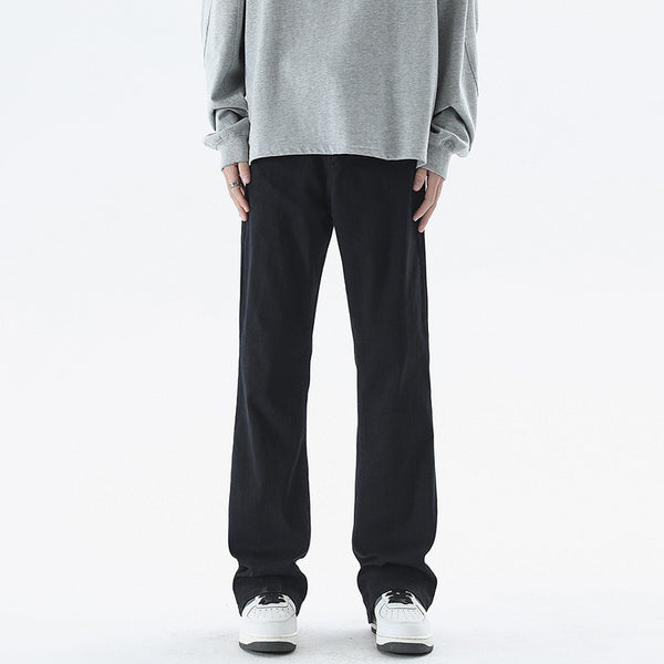 Jeans Casuales Hombre Lavado Americano Gris Bruma