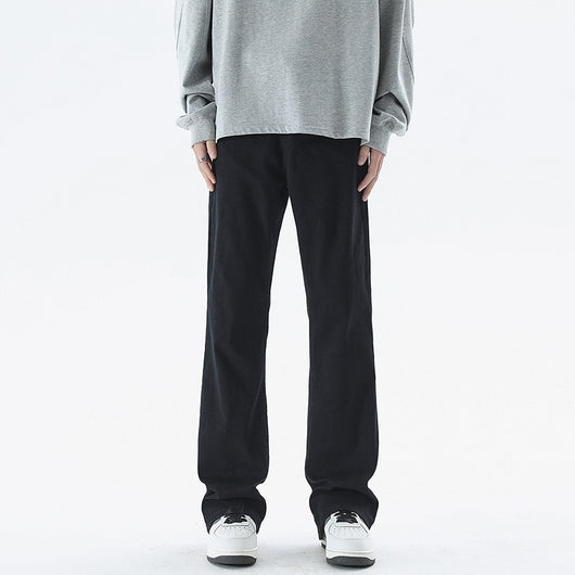 Jeans Casuales Hombre Lavado Americano Gris Bruma