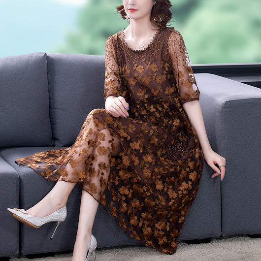 Vestido Floral Holgado Talla Grande - Elegancia y Comodidad para el Verano - Image 13