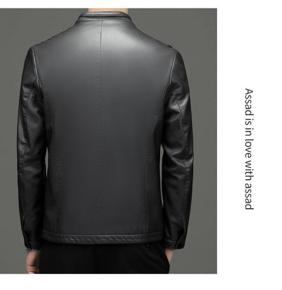 Chaqueta de Cuero Casual Acolchada para Hombre con Forro Polar - Image 22