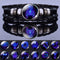 Pulsera de Pareja Constelaciones Luminosas - Cuero Negro