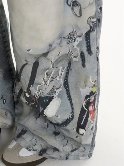Pantalones Vaqueros Rectos de Pierna Ancha con Múltiples Bolsillos - Image 14