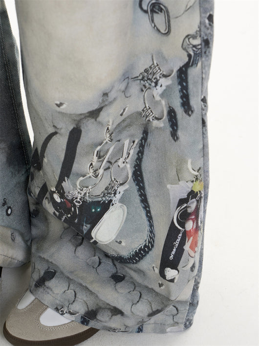Pantalones Vaqueros Rectos de Pierna Ancha con Múltiples Bolsillos - Image 14