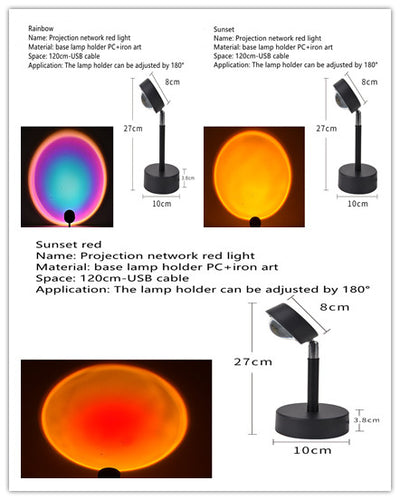 Lámpara Proyector de Atardecer: Luz Ambiental que Nunca Se Apaga - Image 14
