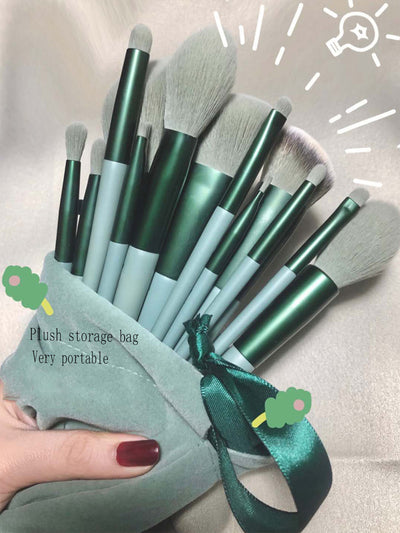 Set de Brochas de Maquillaje Portátil en Bolsa de Tela Suave - Image 4