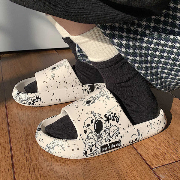 Sandalias y Pantuflas con Diseño Graffiti Street Style