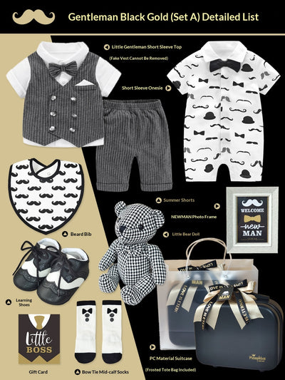 Conjunto Elegante Pequeño Caballero - Caja de Regalo Premium Negro y Oro - Image 4