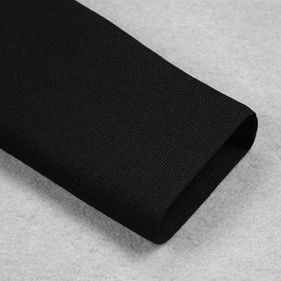 Vestido de Malla con Cuello de Piel Sintética, Hombro Descubierto y Lunares - Image 13
