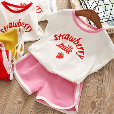 Conjunto de Dos Piezas para Niña con Estampado de Fresas Estilo Coreano - Image 14