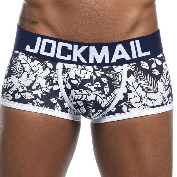 Calzoncillos Tipo Boxer Estampado con Hojas de Algodón para Hombre