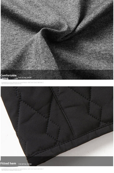 Chaqueta Acolchada de Negocios con Diseño Geométrico para Hombre - Image 24