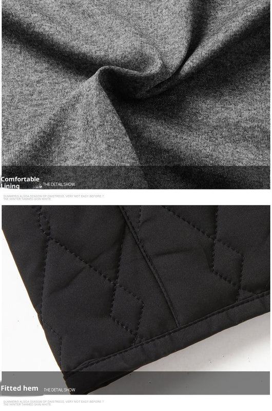 Chaqueta Acolchada de Negocios con Diseño Geométrico para Hombre - Image 24