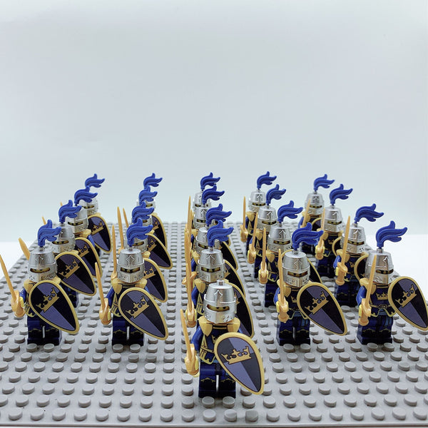 Set de 21 Bloques de Construcción Caballeros Dorados para Niños