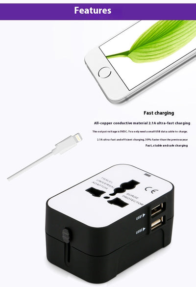 Adaptador Universal de Viaje Multifunción - Enchufe de Conversión Internacional - Image 21