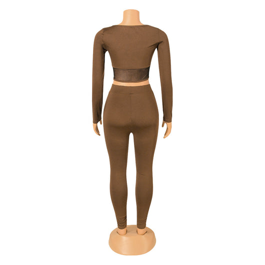 Conjunto de Dos Piezas Elegante con Costuras Decorativas y Mangas Largas - Image 15