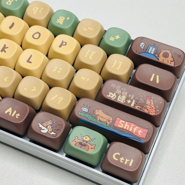 Set de 130 Teclas Mecánicas PBT Capabala MOA - Altura de Perfil Ergonómico