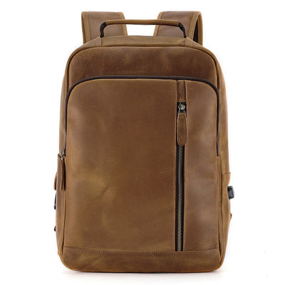 Mochila de Cuero Genuino para Hombre Gran Capacidad Estilo Vintage - Image 4