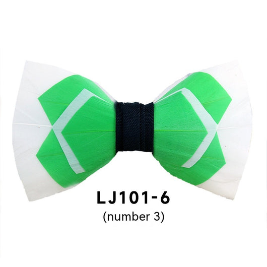 Pajarita Ejecutiva de Plumas Poliéster para Traje Formal - Image 4