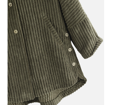 Abrigo Retro de Pana Holgado Talla Grande - Image 21