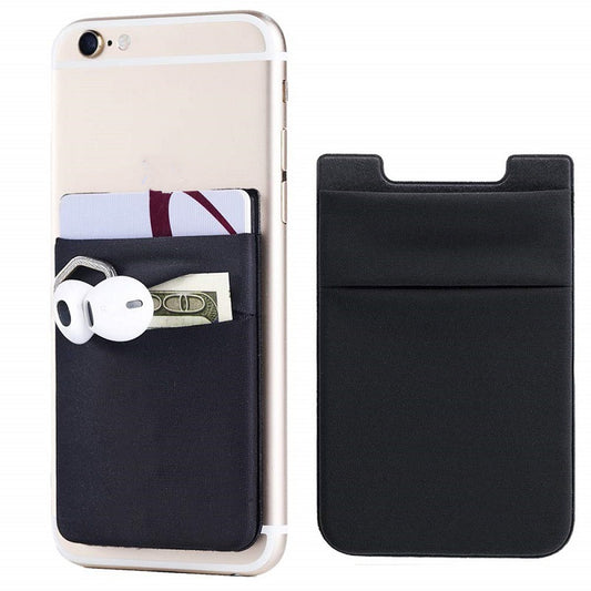 Soporte Adhesivo para Tarjetas de Lycra Negro