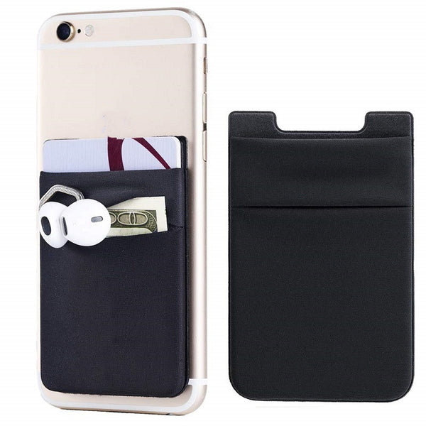 Soporte Adhesivo para Tarjetas de Lycra Negro