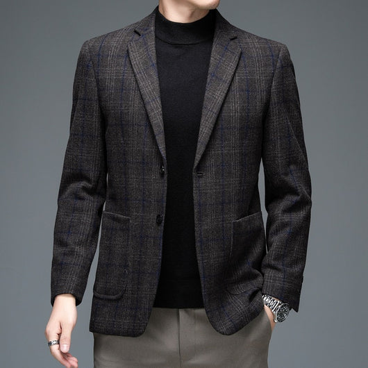 Blazer Cuadros Hombre Elegante para Negocios - Image 4