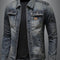Chaqueta de Mezclilla Vintage Desgastada Estilo Clásico Europeo