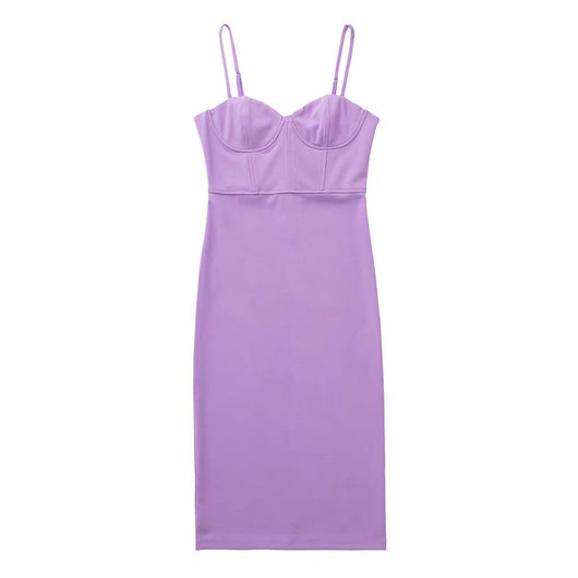 Vestido Ajustado de Talle Alto con Tirantes Estilo Europeo - Image 11