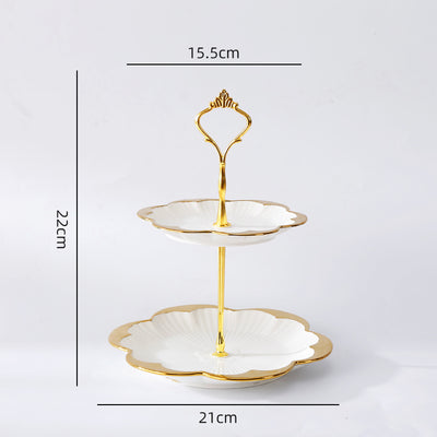 Plato de Frutas Multicapa de Cerámica Lujo Minimalista para Sala - Image 4