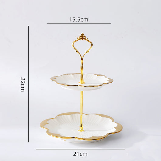 Plato de Frutas Multicapa de Cerámica Lujo Minimalista para Sala - Image 4