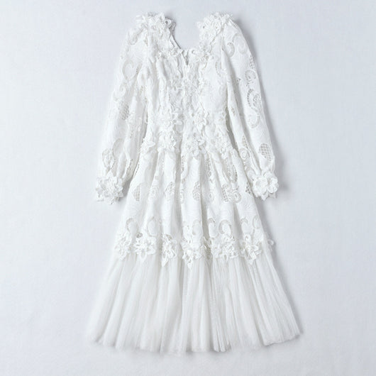 Vestido Hueco Bordado Cintura Esbelta para Mujer - Image 47