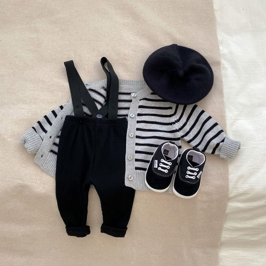 Conjunto Cardigan Tejido a Rayas - Dos Piezas - Image 10