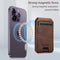Universal Magnetic Phone Holder with MagSafe Ring and PU Leather