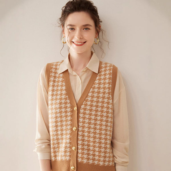 Chaleco de Punto Cashmere Elegante sin Mangas