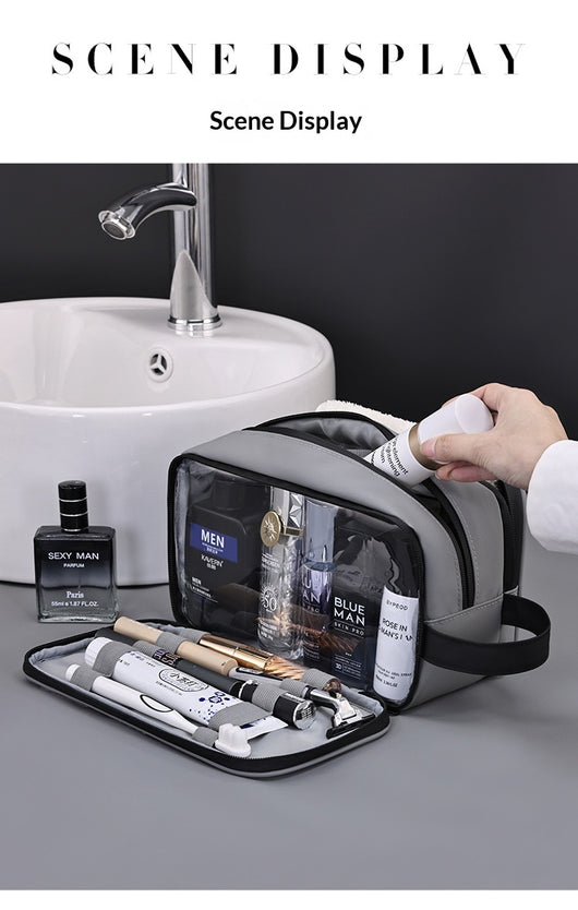 Neceser de Viaje Hombre Tres Compartimentos - Organizador Premium de Cosméticos - Image 19