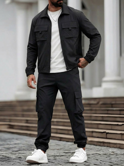 Conjunto de Trabajo Casual: Chamarra y Pantalón con Cierre - Image 22