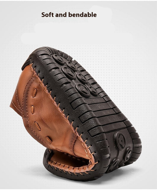 Mocasines Hombre Cuero Ligeros Antideslizantes Sin Cordones - Image 27