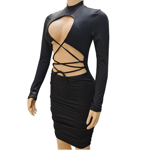 Vestido Corto Elegante de Manga Larga Estilo Europeo - Image 19