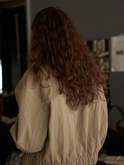 Chaqueta Acolchada Mujer Cuello Redondo con Botones - Image 11