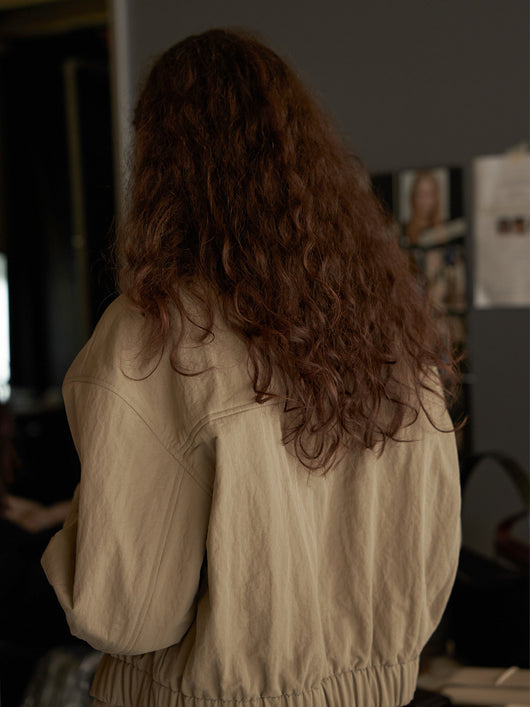 Chaqueta Acolchada Mujer Cuello Redondo con Botones - Image 11