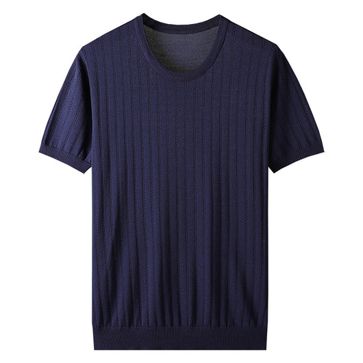 Playera Hombre Talla Grande Hueca Seda de Hielo Manga Corta - Image 6