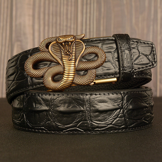 Cinturón de Cuero Doble con Hebilla Automática - Image 3