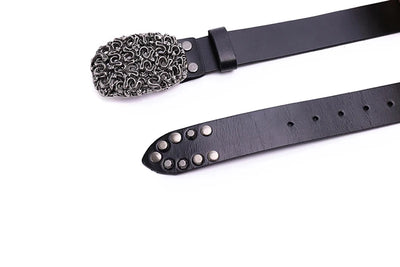 Cinturón de Cuero Genuino con Remaches para Hombre - Estilo Trend - Image 14