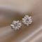 Cat's Eye Flower Earrings High Sense Opal Square Triangle Geometry Earrings Plateado T513