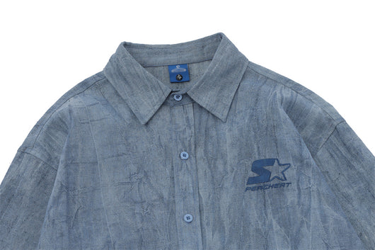 Camisa de Lino y Algodón con Bordado Artesanal para Hombre - Image 8