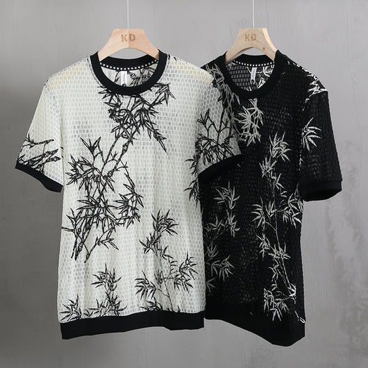 Playera Corta de Malla Ice Silk para Hombre - Fresca y Transpirable - Image 4