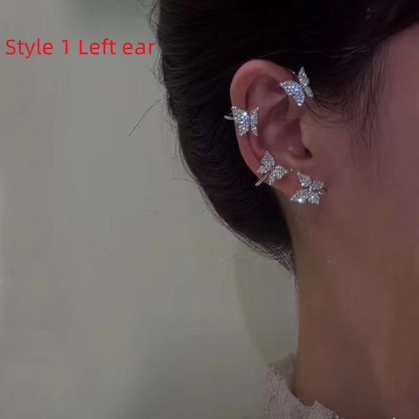 Aretes de Diamante Brillante con Clip Mariposa 2 en 1 - Image 27