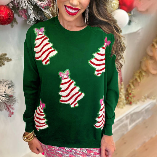 Suéter Navideño para Mujer con Árbol y Lentejuelas Brillantes - Image 15