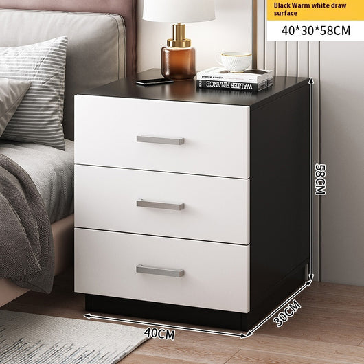 Mesita de Noche Compacta con Estante y Gabinete de Almacenamiento - Image 12